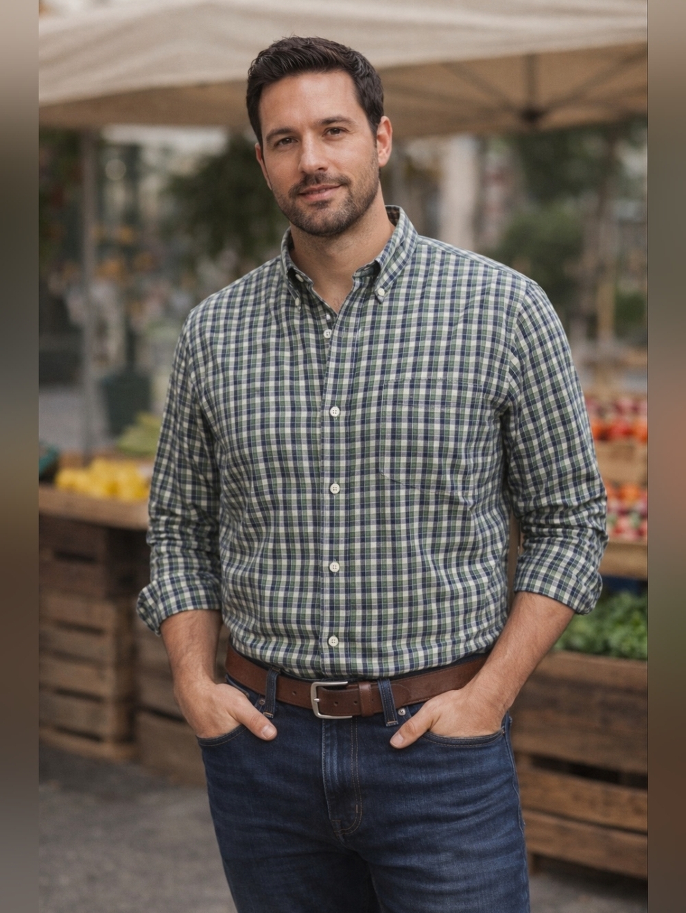 Abercrombie Plaid Shirt XL Preppy Americana Casual - Picture 6 of 9